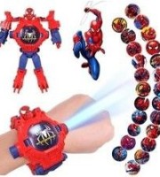 Spiderman Projector Watch & Transformer Robot